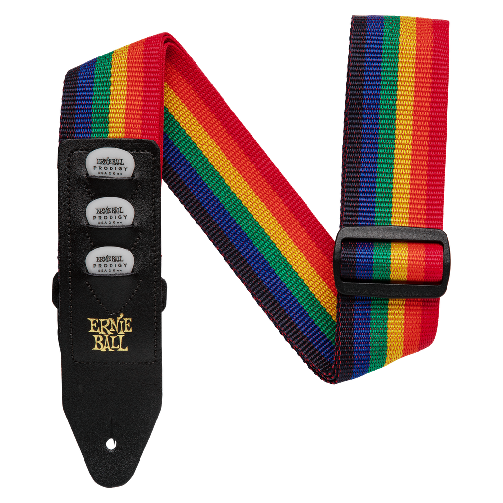 [P04188] Ernie Ball Rainbow Polypro Pickholder Strap