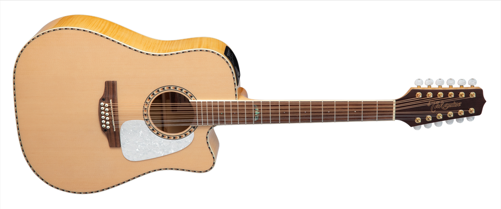 Takamine GD74CE-12U Dreadnaught 12-String Unison Tuned Acoustic Electric Guitar, Natural