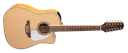 Takamine GD74CE-12U Dreadnaught 12-String Unison Tuned Acoustic Electric Guitar, Natural