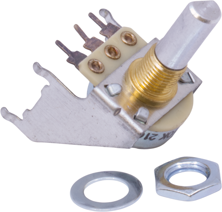 [27943049] Fender® Potentiometer, 50kΩ, 30C Reverse, D Shaft, Snap-In
