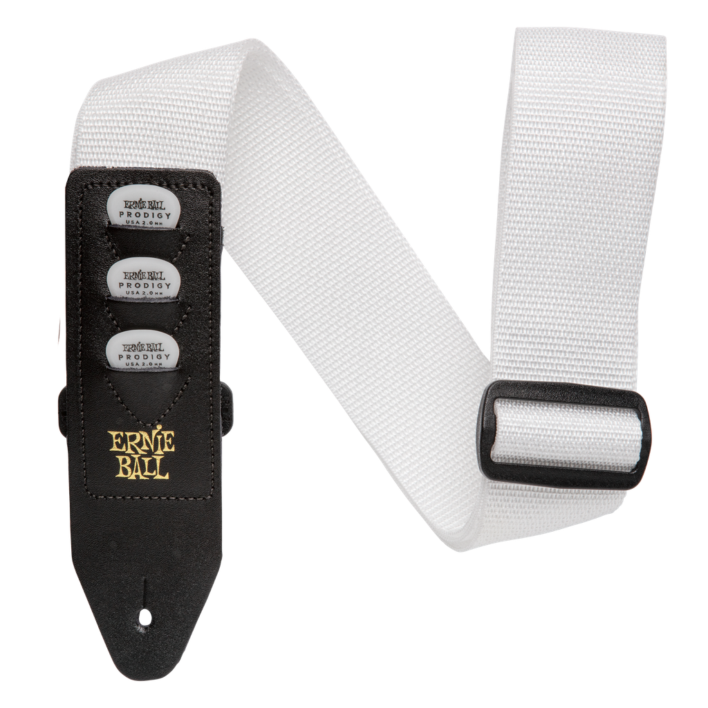 Ernie Ball White Polypro Pickholder Strap