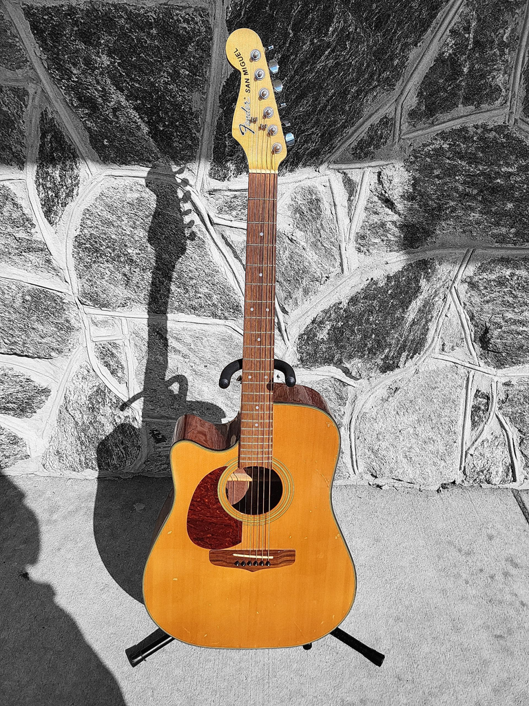 [U-SanMiguel-0911] Fender San Miguel Lefty Acoustic Guitar with Fishman Pickup and Case