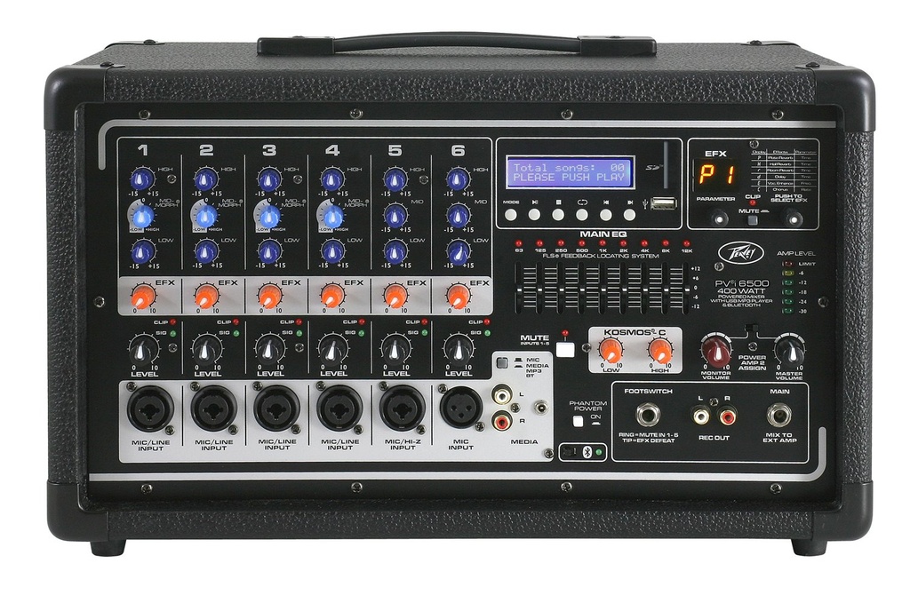 [3601840] Peavey PVi 6500 6ch 400w Powered Mixer with USB and Bluetooth