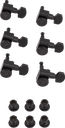 Fender Locking Stratocaster®/Telecaster® Staggered Tuning Machines, Black, Set of 6