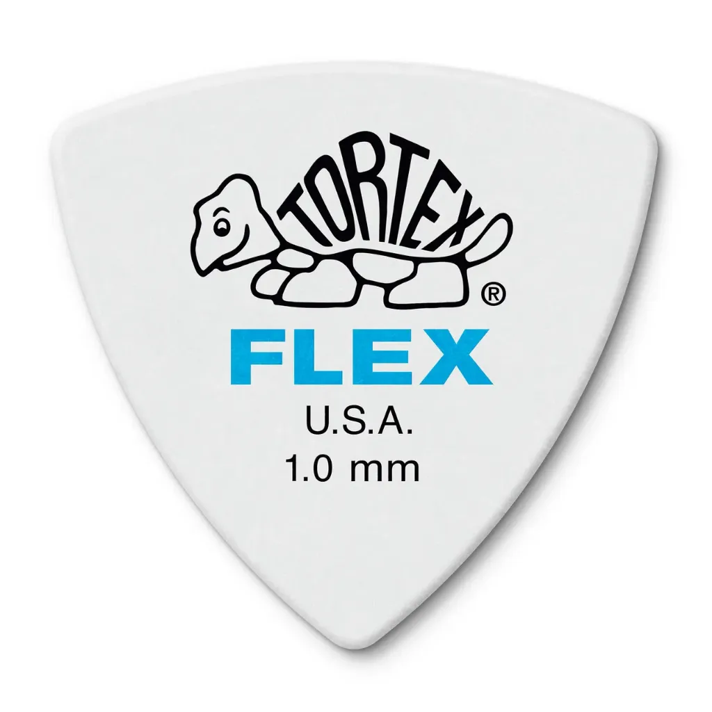 [456P100] Dunlop Tortex Flex Triangle Picks, 1.00 mm, 6 Pack