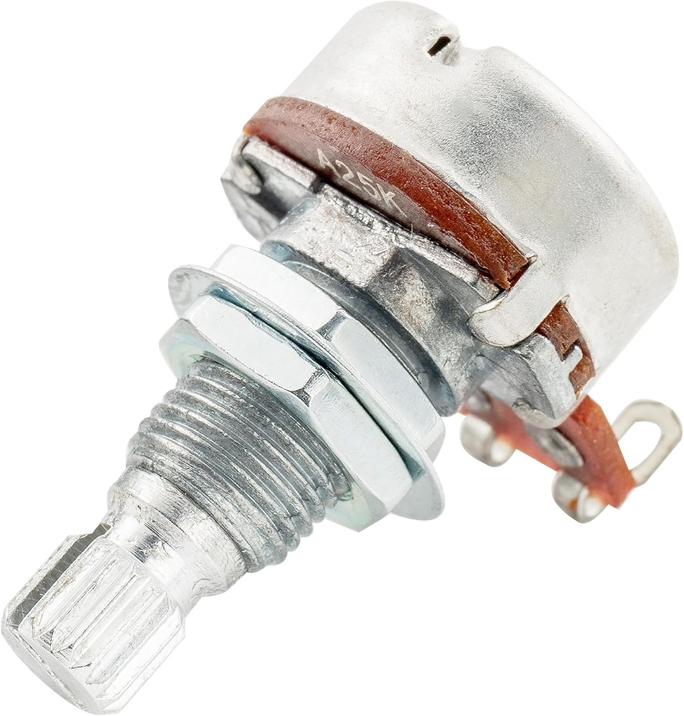 Alpha A25K Mini Pots Metric Split 9.5mm Shaft Audio Taper Potentiometers