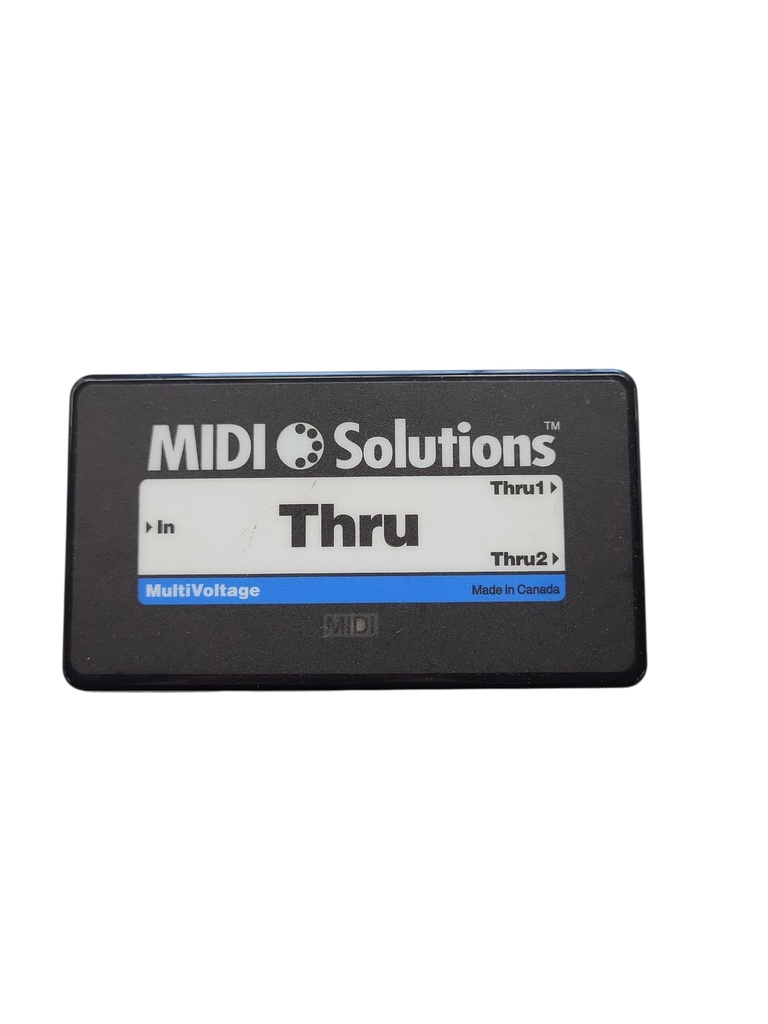 [U-MIDISolutionsMultiVoltage] MIDI Solutions MultiVoltage Thru 1-in 2-out MIDI Through Box