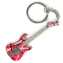 EVH Red, White, & Black 5150 Guitar Keychain