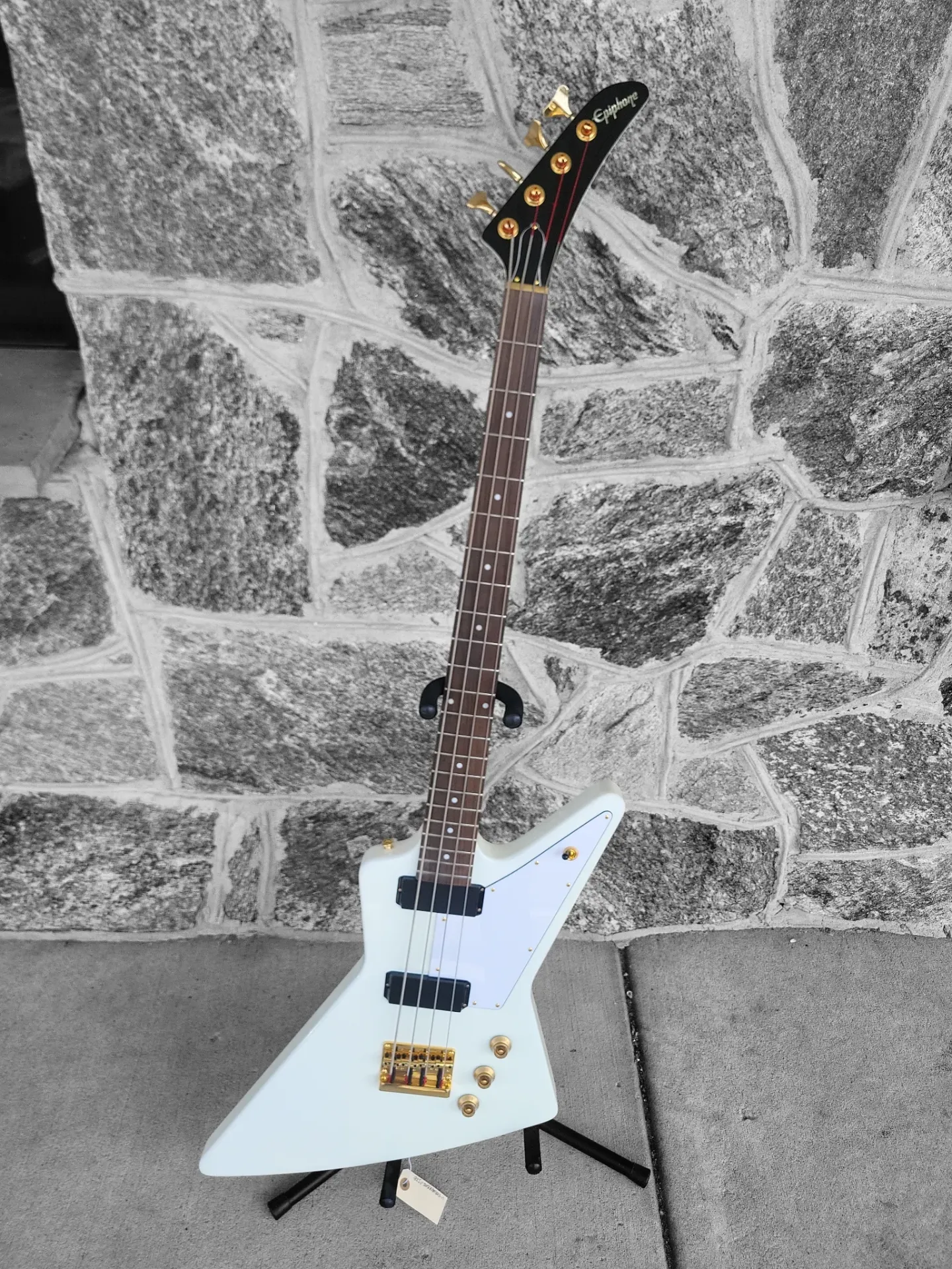 [U-EXPLORERBASS0328] Epiphone Korina Explorer Bass 2008 - 2017 - Alpine White