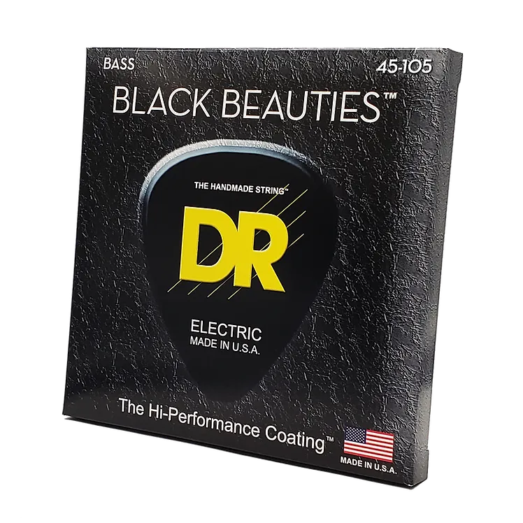 [BKB5-45] DR Strings BKB5-45 Black Beauties 5-String Bass Guitar Strings, Medium, 45-125