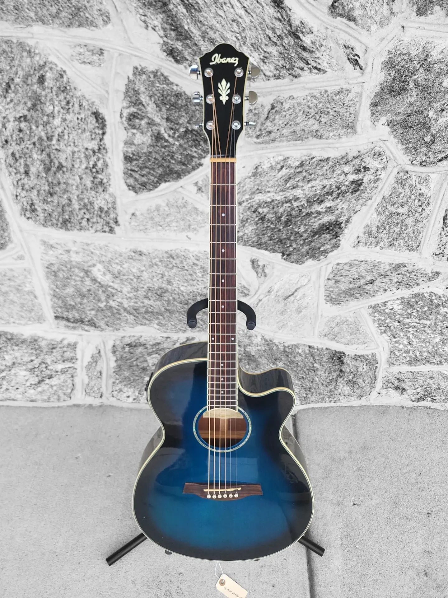 [U-IbanezAEG-411] Ibanez AEG10E Acoustic Electric Guitar - Transparent Blue Sunburst