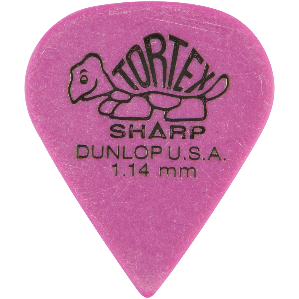 [412P114] Dunlop Tortex Sharp Picks (1.14mm/Purple)