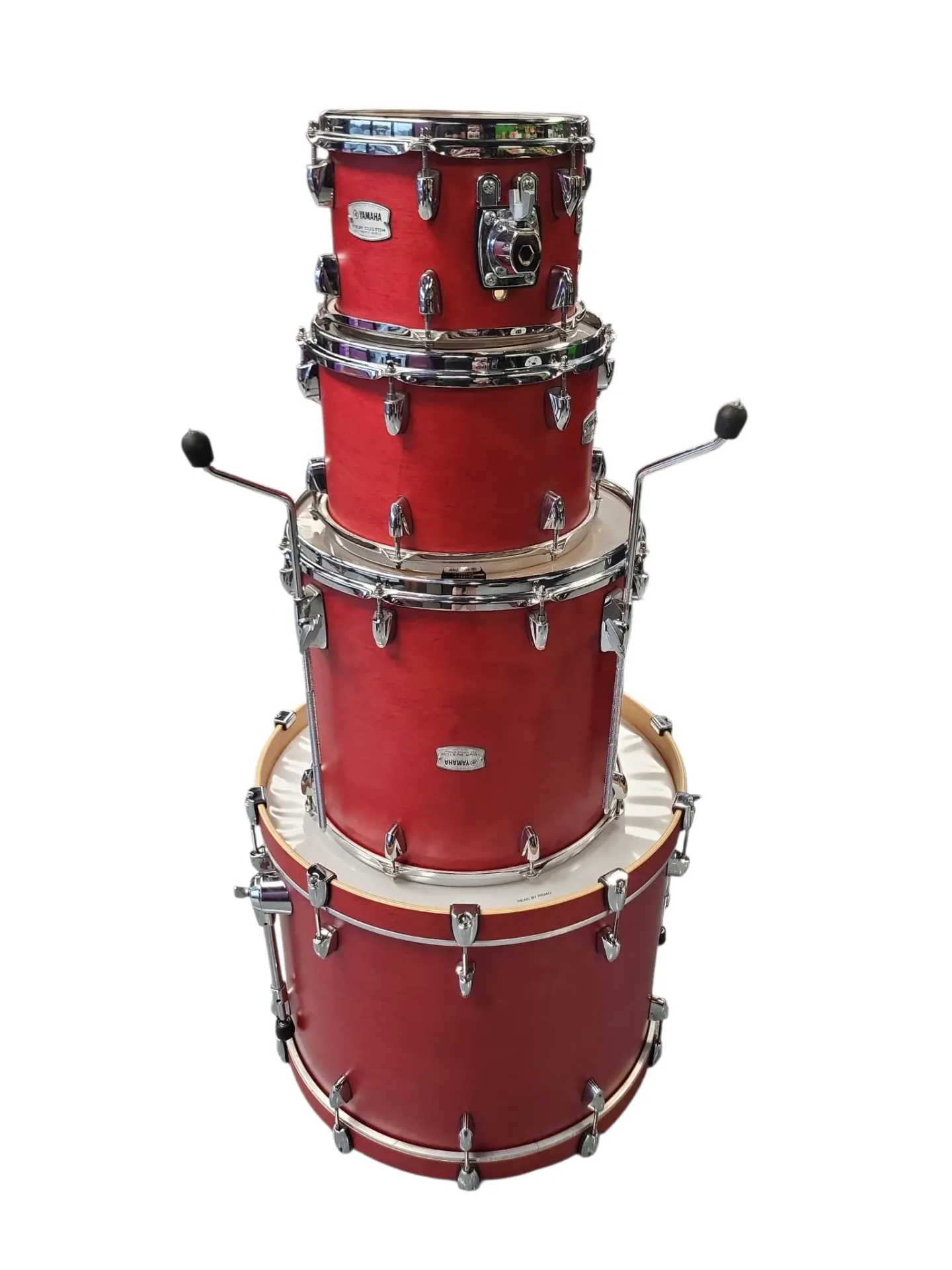 Yamaha TMP2F4 Tour Custom 22x16/16x15/12x8/10x8" 4pc Shell Pack, Candy Apple Stain