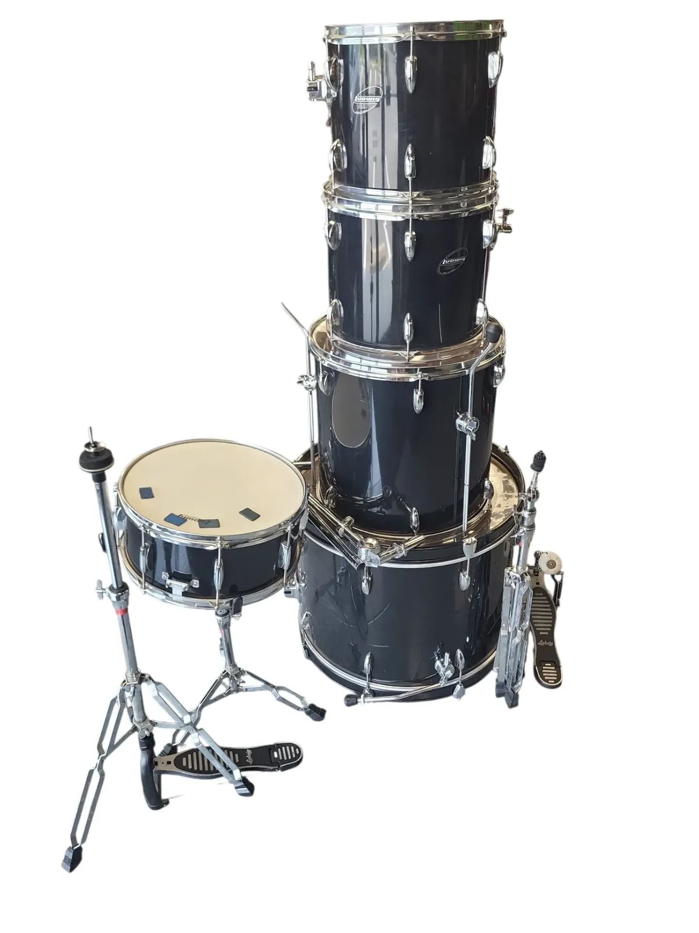 Ludwig Accent 5pc Drum Kit with Hardware, Black