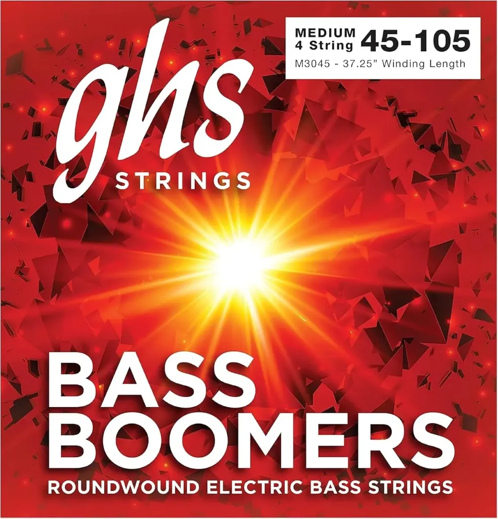 GHS 4-String Bass Boomers Set, Medium, 045-105