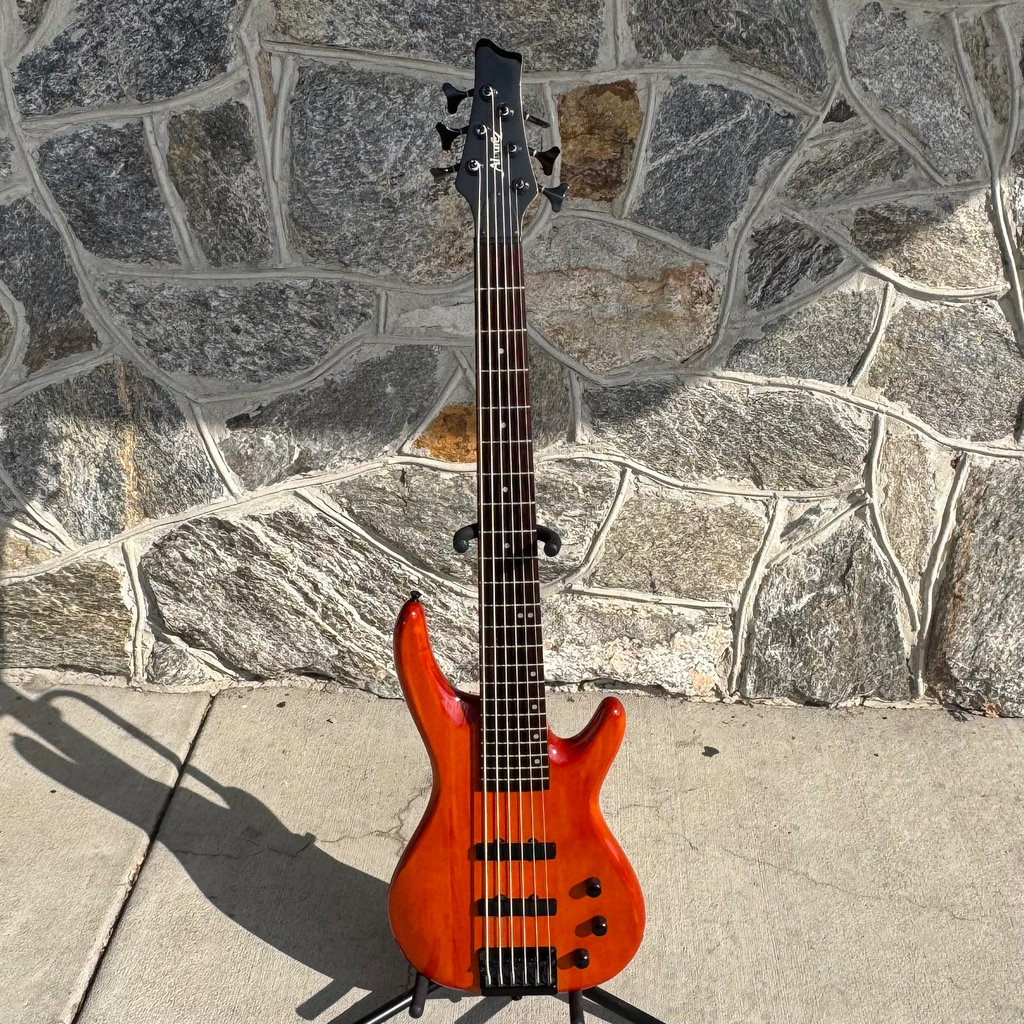 Alvarez AEB6 6-String Bass, Amber