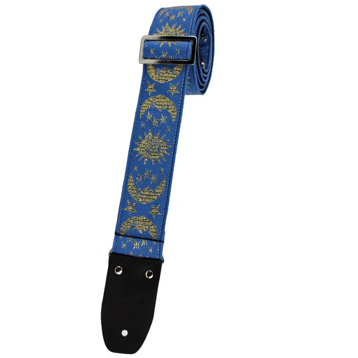 Henry Heller 2" Vintage Guitar Strap, Blue Moon Sparkle