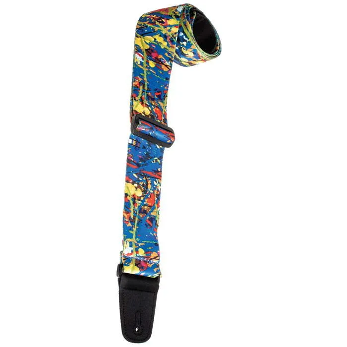 Henry Heller 2" Sublimation Design Guitar Strap, Paint Splatter