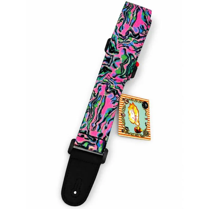 Henry Heller 2" Sublimation Design Guitar Strap, Pink/Purple/Blue
