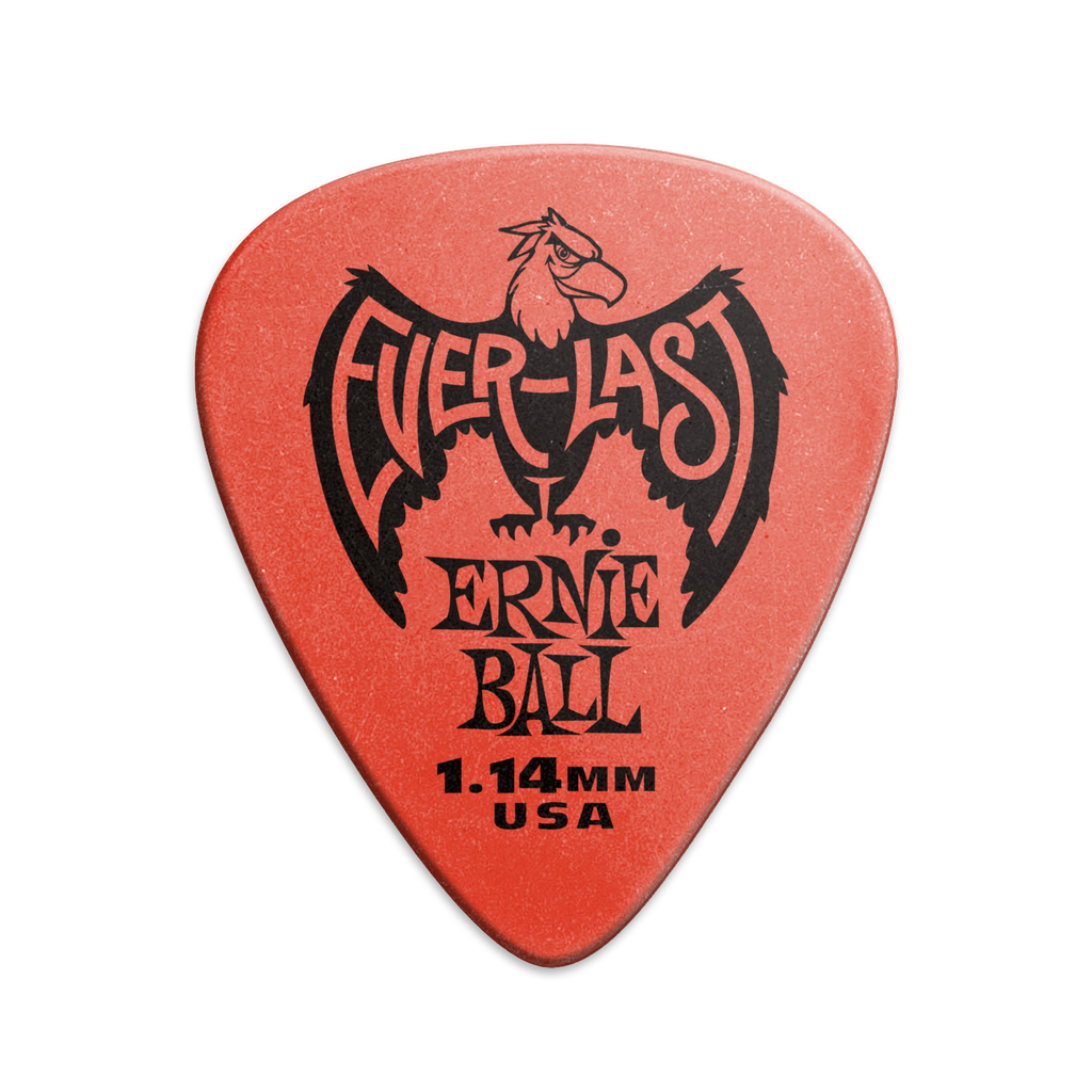 Ernie Ball 1.14mm Red Everlast Picks 12-pack