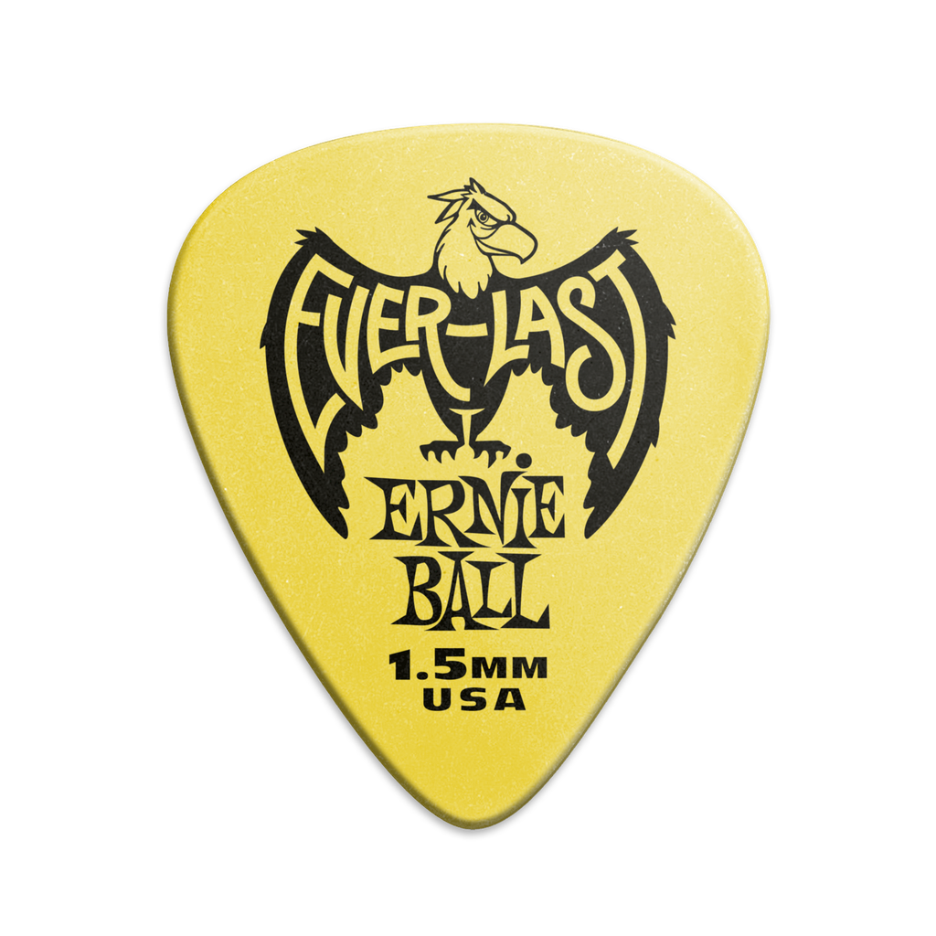 [P09195] Ernie Ball 1.5mm Yellow Everlast Picks 12-pack