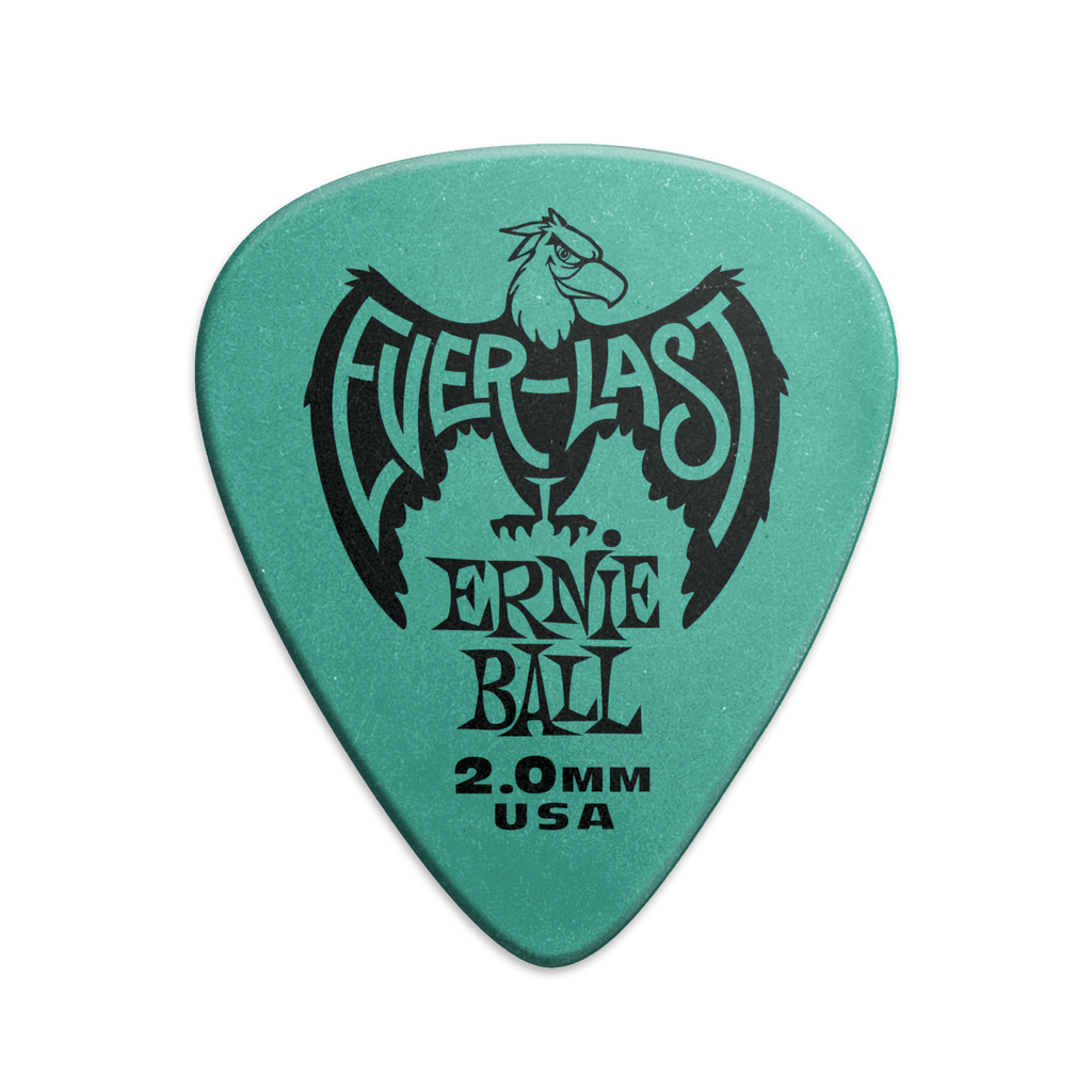 Ernie Ball 2.0mm Teal Everlast Picks 12-pack