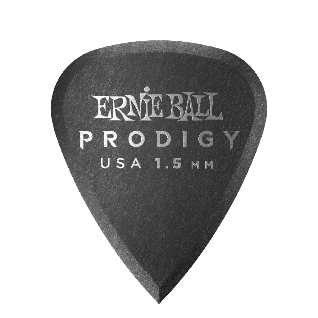 [P09199] Ernie Ball 1.5mm Black Standard Prodigy Picks 6-pack