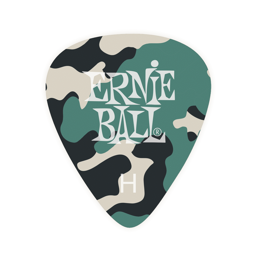 Ernie Ball Camouflage Cellulose Picks Heavy 12-pack  