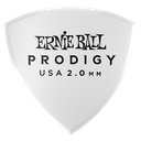Ernie Ball 2.0mm White Large Shield Prodigy Picks 6-pack