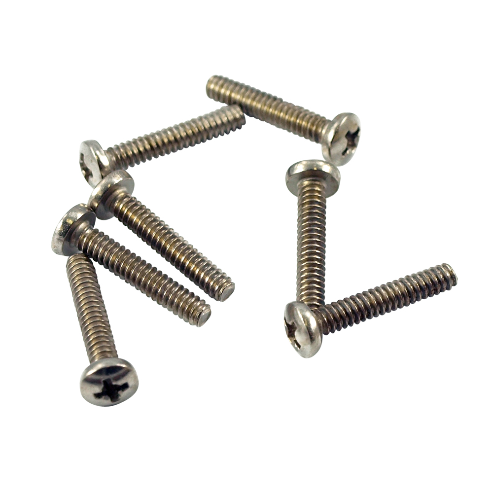 WD Chrome Single Coil Pickup Screws, 8 Pack