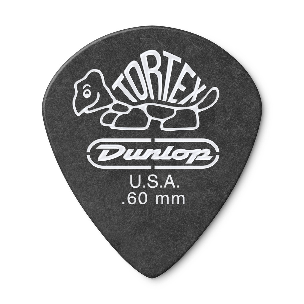 [482P060] Dunlop Tortex Pitch Black Jazz Picks (.60mm)