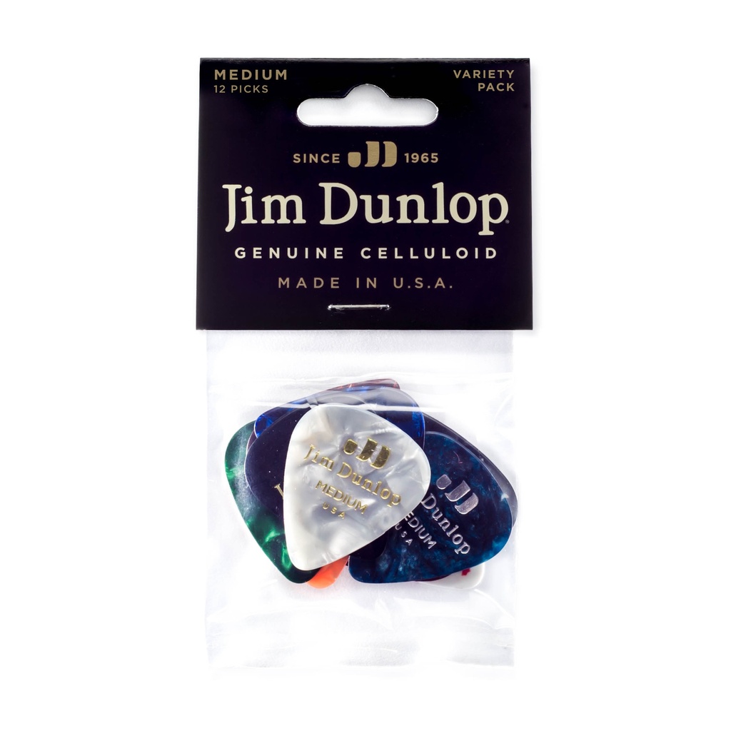 Dunlop Celluloid Pick Variety Pack, Medium