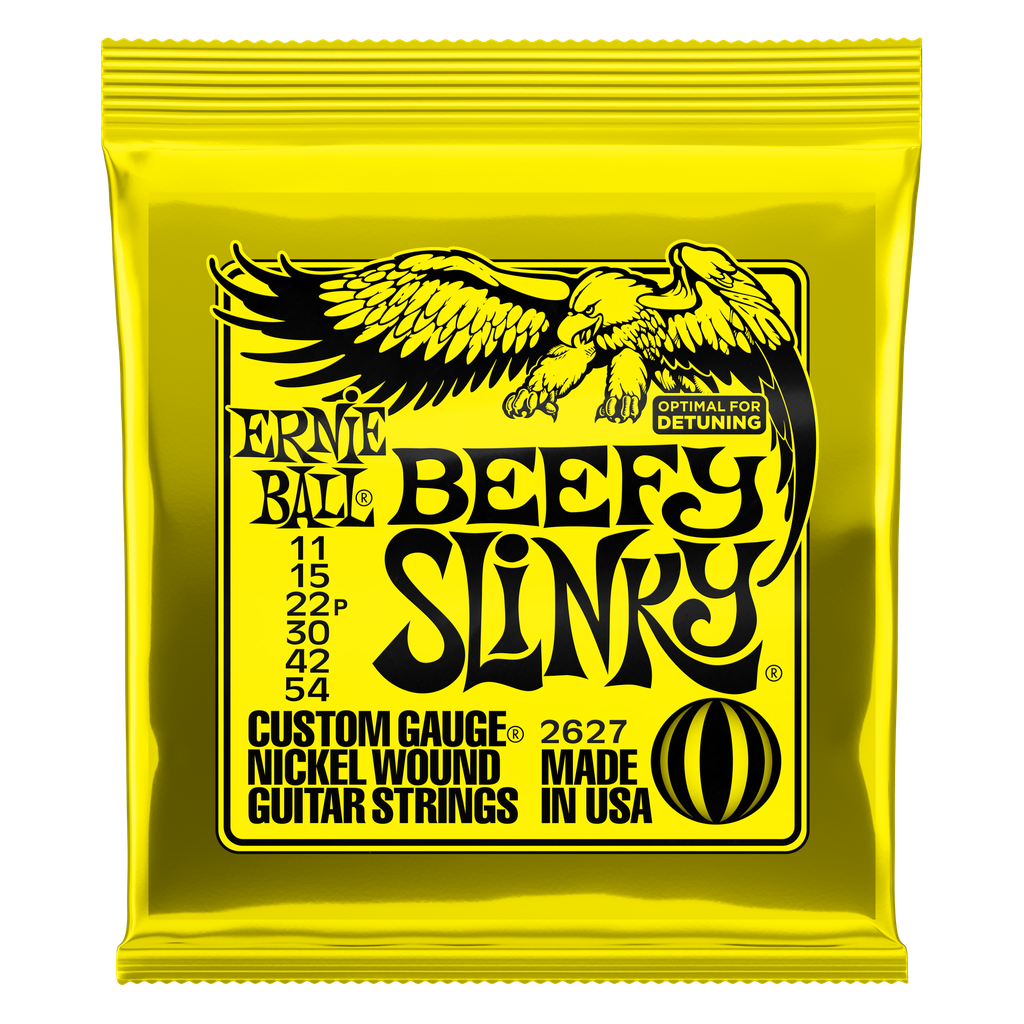 [P02627] Ernie Ball Beefy Slinky Nickel Wound Electric Guitar Strings - 11-54 Gauge
