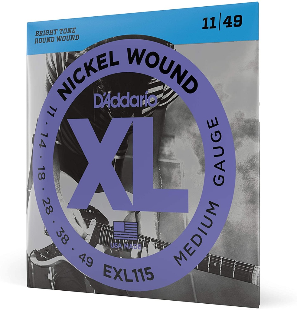 D'Addario XL Nickel Wound Strings, 11-49 Medium, EXL115
