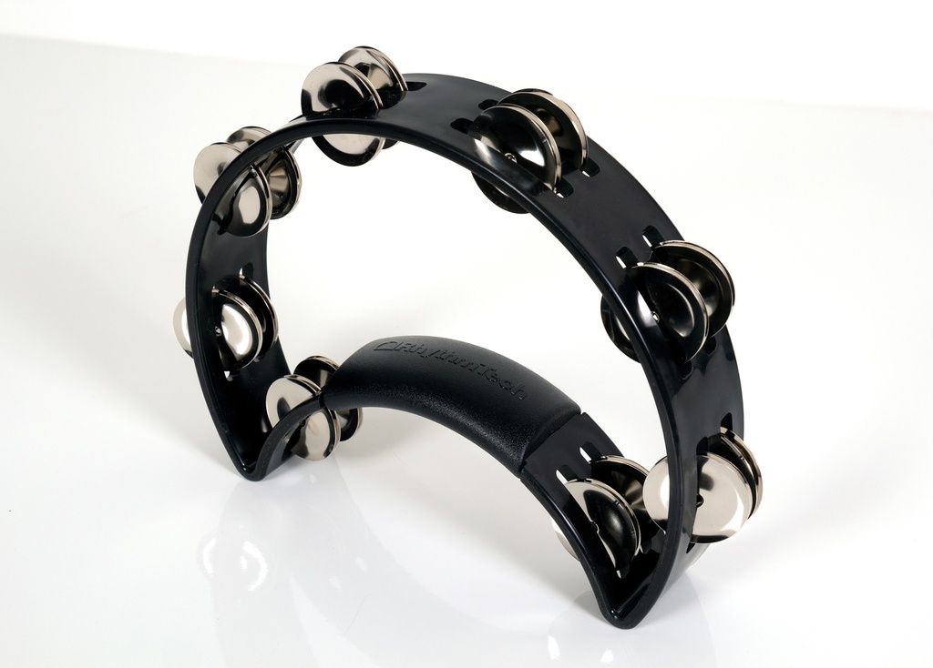 [RT1010] Rhythm Tech Tambourine, Black with Nickel Jingles