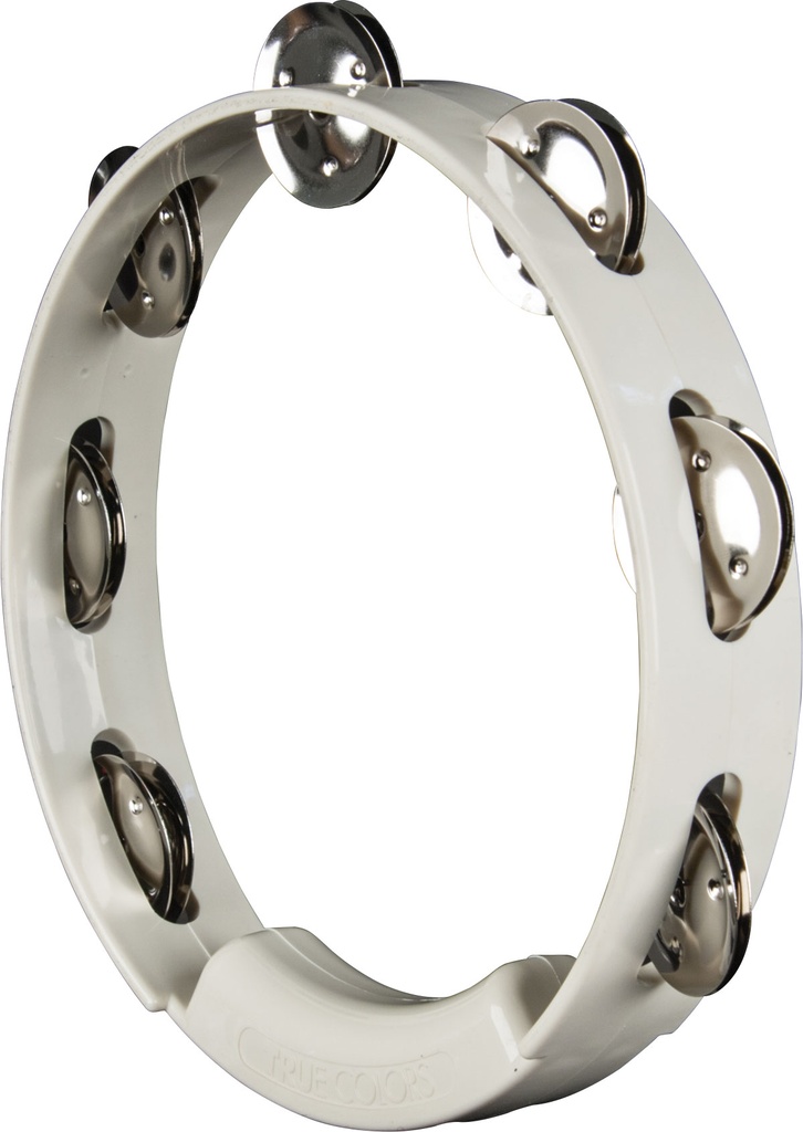 Rhythm Tech True Colors 8" Tambourine, White with Nickel Jingles