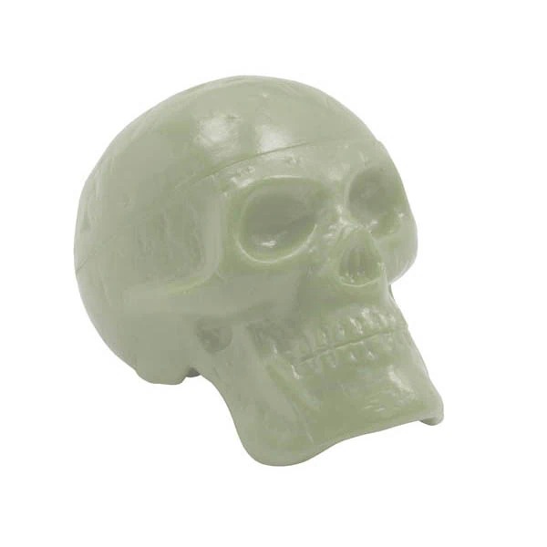 [BB12G-BC] Beadbrain Skull Shaker, Glow in the Dark