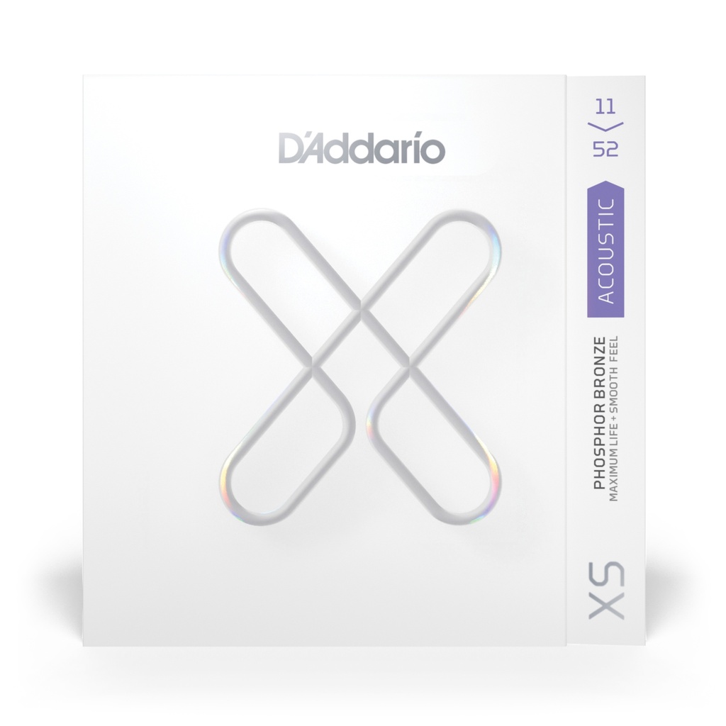 D'Addario XS Coated Phosphor Bronze Strings, Custom Light, 11-52, XSAPB1152