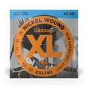 D'Addario XL Nickel Wound Electric Strings, Light Top/Heavy Bottom, 10-52, EXL140
