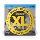 D'Addario XL Nickel Wound Electric Strings, Super Light Top/Regular Bottom, 9-46, EXL125