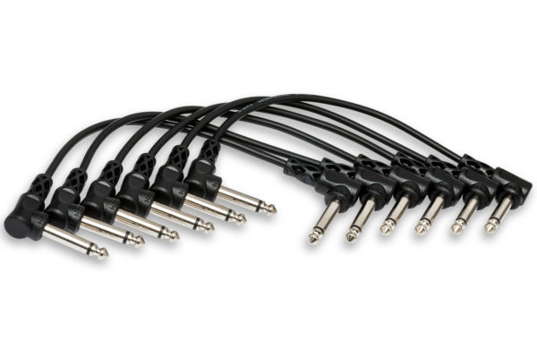 Hosa CFS-606 Molded Guitar Patch Cables, 6 inch, 6 Pack