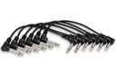 Hosa CFS-606 Guitar Patch Cable Molded. 6" (6 Pack)