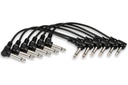 Hosa CFS-606 Molded Guitar Patch Cables, 6 inch, 6 Pack