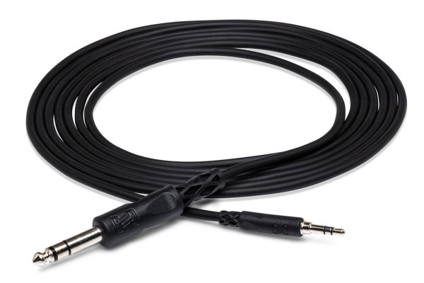 Hosa CMS-110 Balanced Cable, Male 3.5mm TRS to Male 1/4" TRS, 10 ft