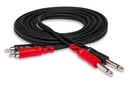 Hosa CPR-203 Stereo Interconnect Dual 1/4" TS to Dual RCA. 3m