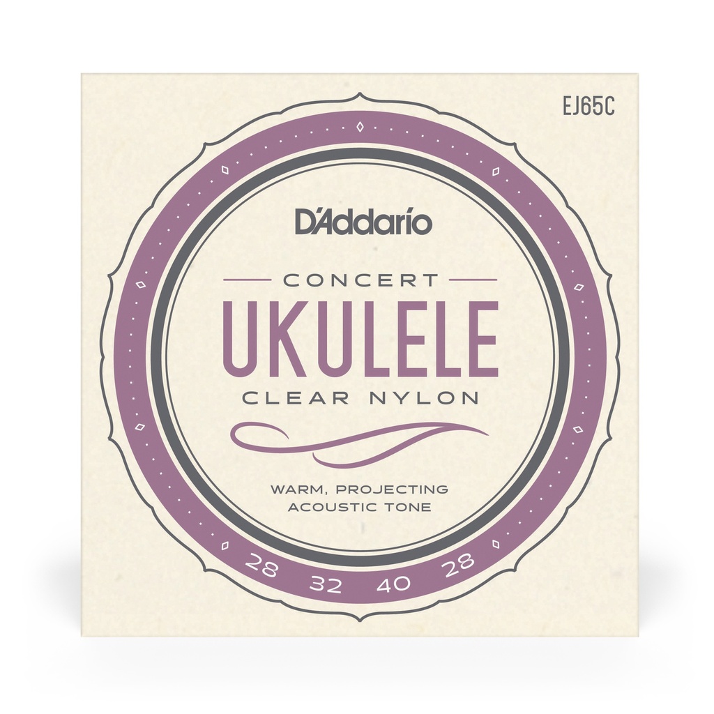 [EJ65C] D'Addario EJ65C Pro-Arté Custom Extruded Nylon Ukulele Strings, Concert