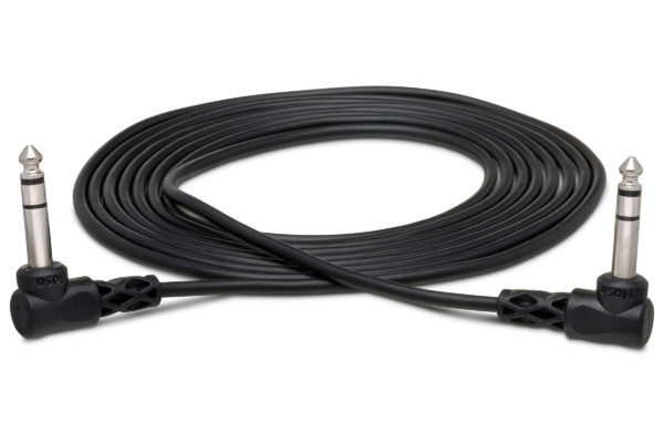 Hosa CSS-103RR Balanced Cable, Right Angle Male 1/4" TRS to Same, 3 ft