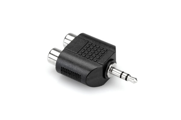 [GRM-193] Hosa GRM-193 Adaptor, Dual Female RCA to Male 3.5mm TRS