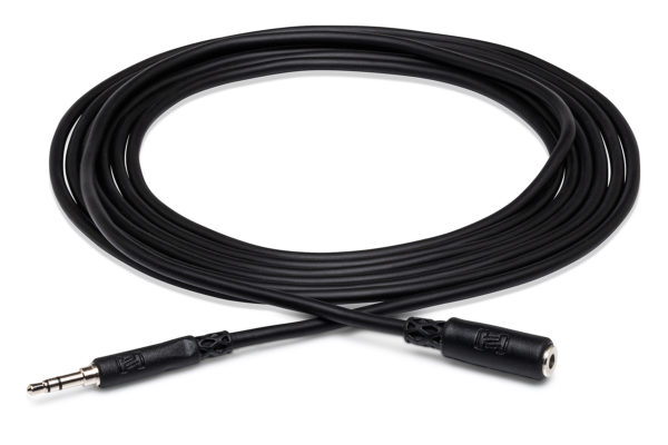 [MHE-125] Hosa MHE-125 Headphone Extension Cable, Female 3.5mm TRS to Male 3.5mm TRS, 25 ft