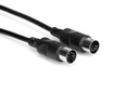 Hosa MID-310 MIDI Cable, Black, 10 ft